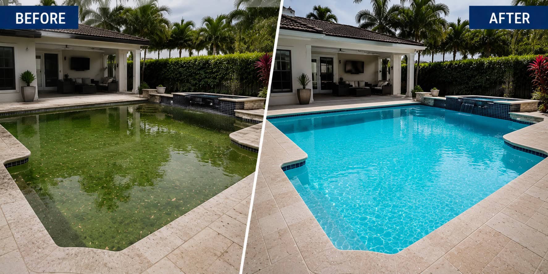 Professional pool cleaning and maintenance service by Coco Pools in South Florida